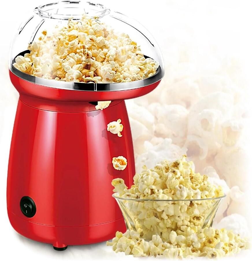 Popcorn Machine Maïs Maker Snacks Maken Hete Lucht Grote Capaciteit Wit