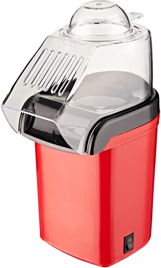 Popcorn Machine Mini popcornmaker Olievrije popcornmaker Snelle popcorn Automatische werking handig voor thuisgebruik Rood