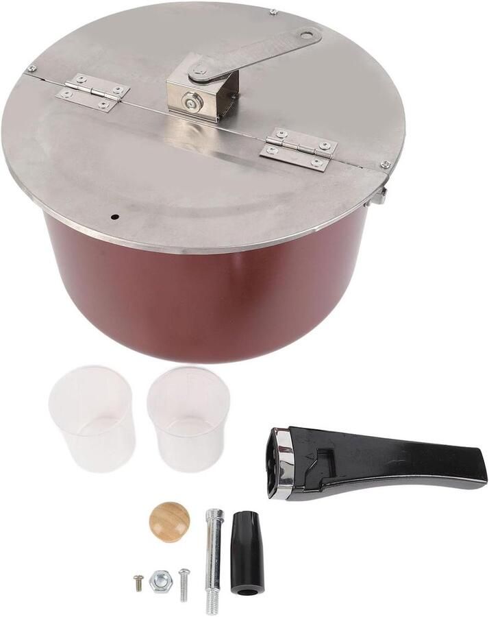 Popcorn Machine Popcorn Maker Film Avond Roestvrij Staal 28.5x16 cm Zilver
