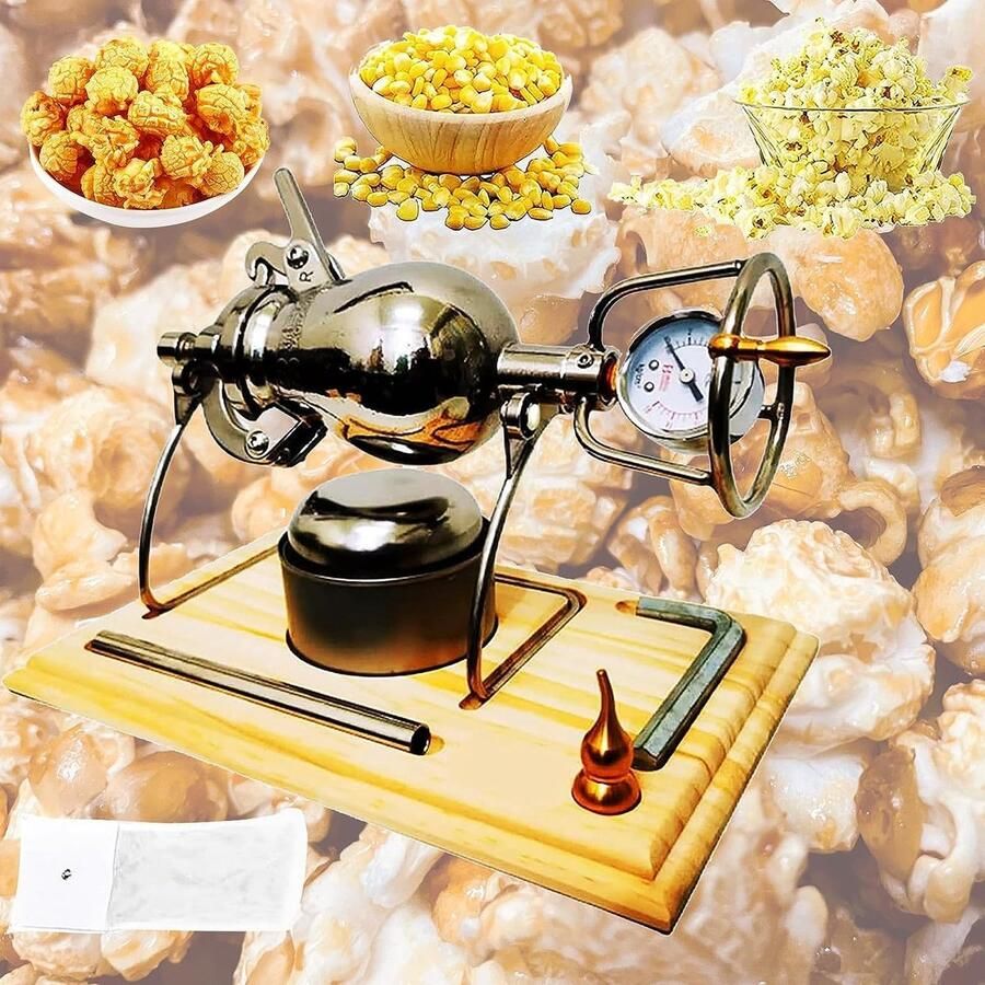 Popcorn Machine Popcorn Maker Snacks Maken Roestvrij Staal 28cm Lengte