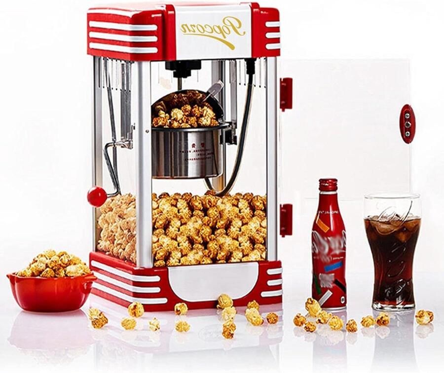 Popcorn Machine Popcorn Maker Thuis Films Kijken Met Timing Functie 43x28x25 cm Multicolor