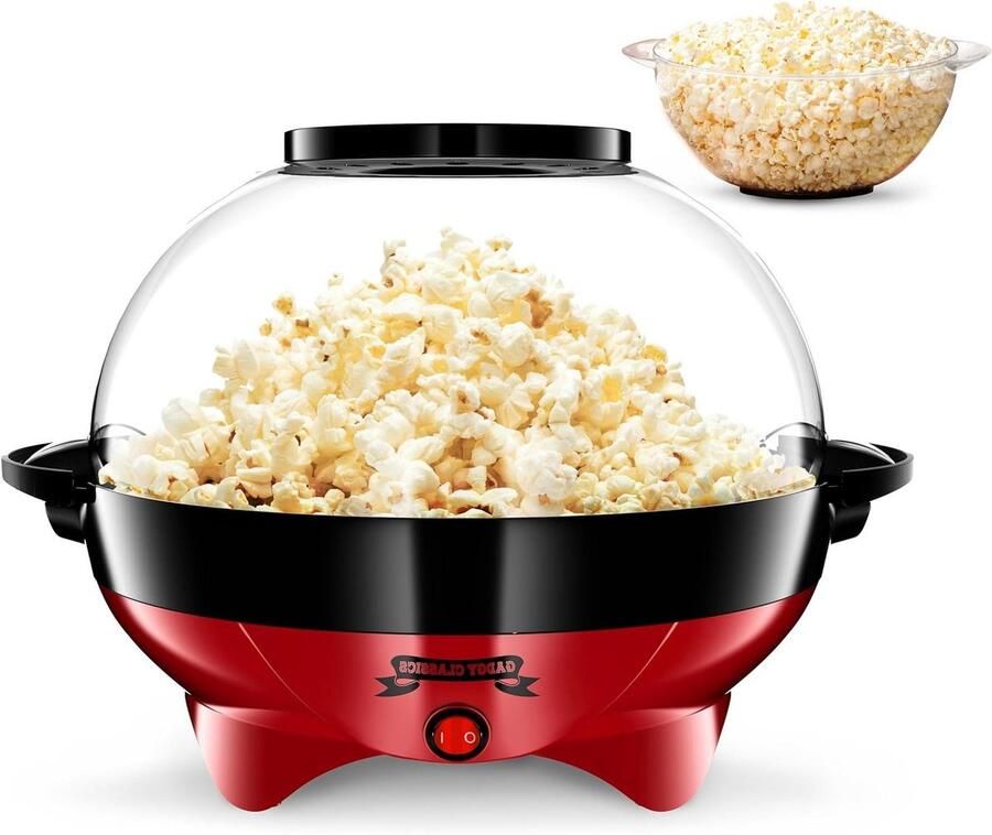 Popcorn Machine Snack Maker Feestjes Thuis Anti-aanbaklaag 5 Liter Rood - Foto 1
