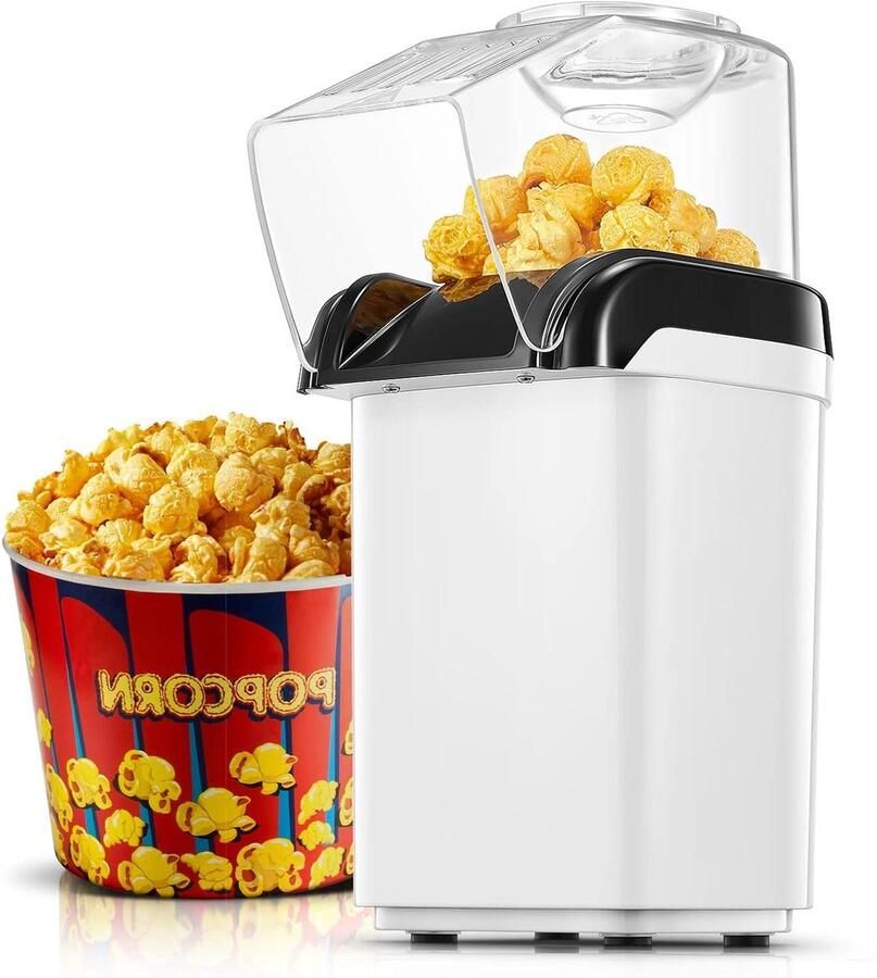Popcorn Machine Snack Maker Gezonde Snacks Maken Hetelucht Technologie 27 x 18.5 x 13 cm Wit