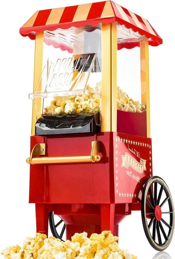 Popcorn Machine Snack Maker Verse Snacks Maken Hete Lucht Vetvrij 39 x 24 cm Rood