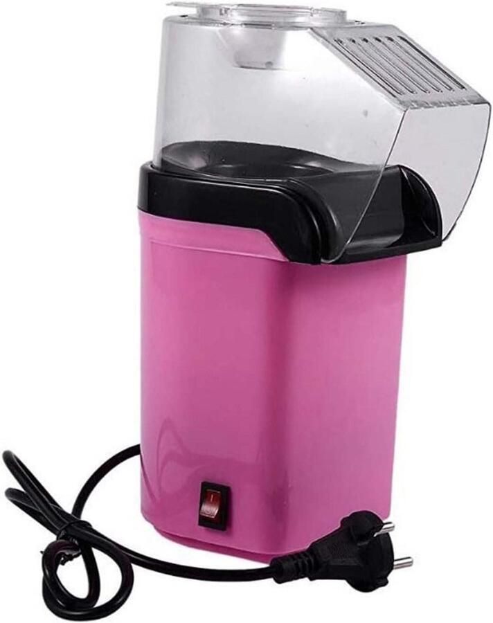 Popcorn Machine Warme Lucht Snacks Maken Ingebouwd Roersysteem 11x11x30 cm Metaalrood