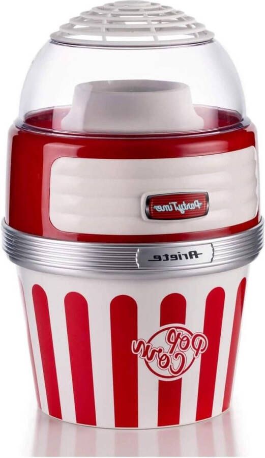 Popcorn machine XL Party Time 60 g maïs in 2 minuten met hete lucht uitneembare kom 1100 watt rood