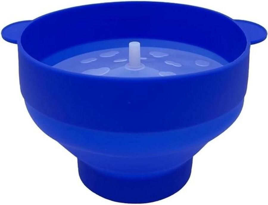 Popcorn Maker Magnetron Emmer Snacks Maken Opvouwbaar Ontwerp 24cm Breed Donkerblauw
