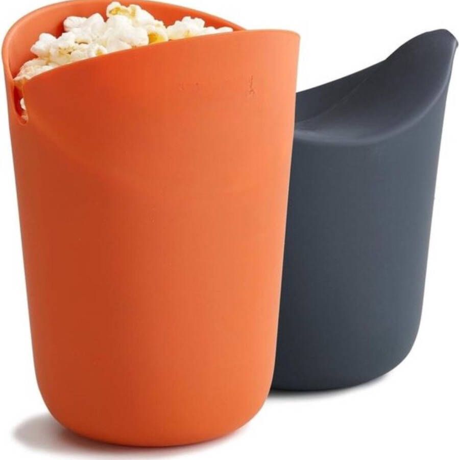 Popcorn Maker 2-Stuk Set Oranje-Grijs 45018 popcorn bowl