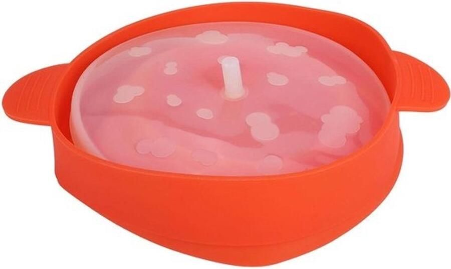 Popcorn Maker Kom Magnetron Bak Thuis Snack Maken Opvouwbaar Ontwerp 26 cm Breed Rood