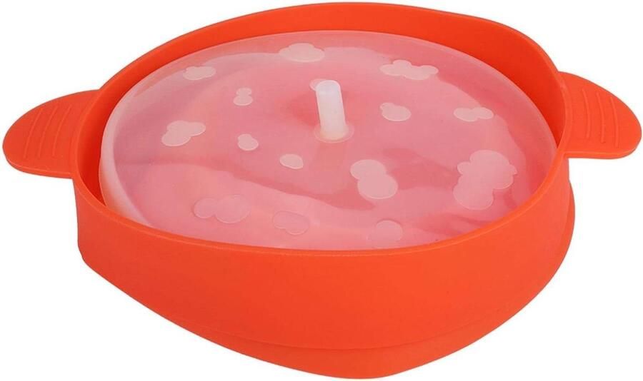 Popcorn Maker Kom Magnetron Bak Thuis Snack Maken Opvouwbaar Ontwerp 26 cm Breed Rood
