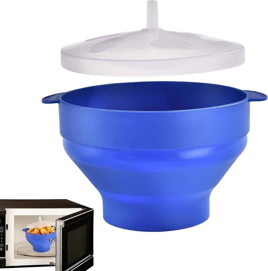 Popcorn Maker Kom Magnetron Popcorn Popper Thuis Snacks Maken Opvouwbaar Siliconen Ontwerp 12.5 x 8.5 cm