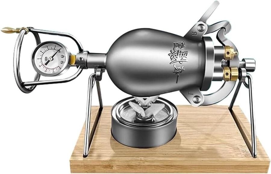 Popcorn Maker Machine Ouderwetse Popper Snacks Maken Roestvrij Staal 1 Liters Zilver