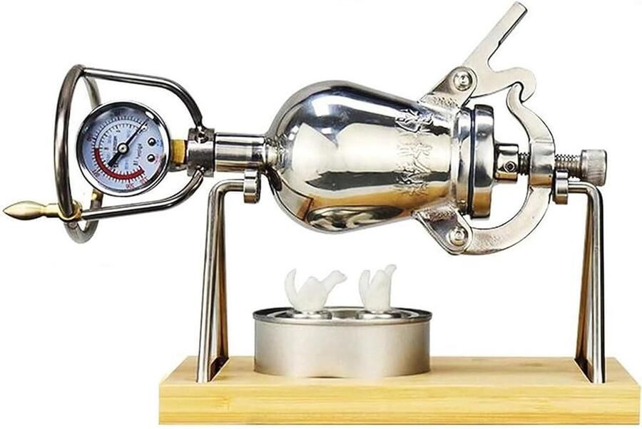 Popcorn Maker Machine Popcorn Kanon Thuis Feestjes Dubbele Veiligheidsklep 400ml Capaciteit Zilver