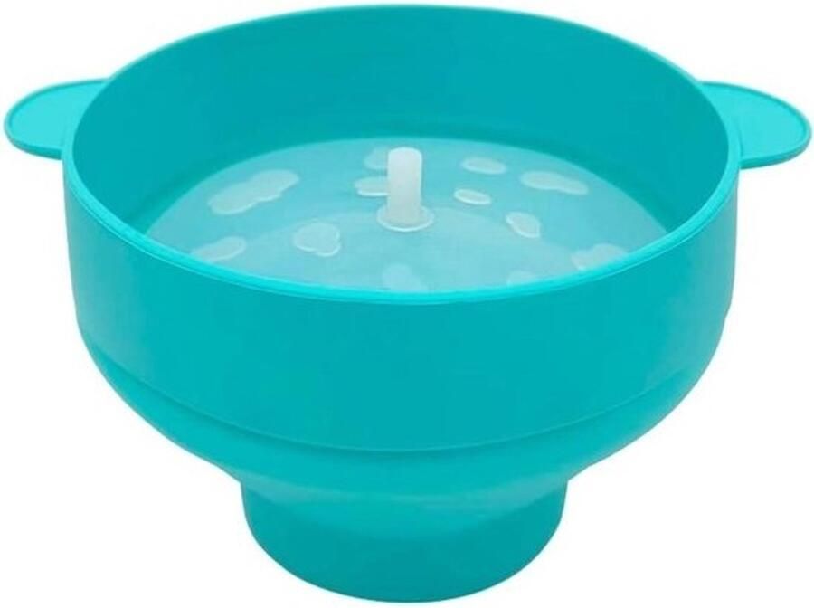 Popcorn Maker Magnetron Bak Thuis Snacks Maken Opvouwbaar Siliconen Ontwerp 24 cm Breed Lichtblauw