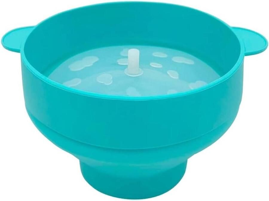 Popcorn Maker Magnetron Bak Thuis Snacks Maken Opvouwbaar Siliconen Ontwerp 24 cm Breed Lichtblauw