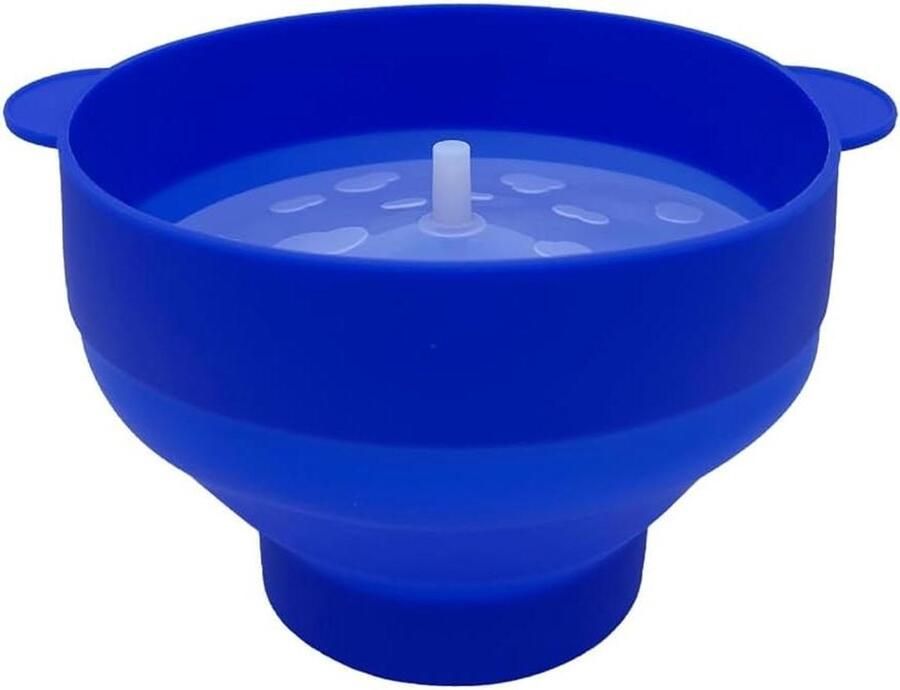 Popcorn Maker Magnetron Emmer Snacks Maken Opvouwbaar Ontwerp 24cm Breed Donkerblauw