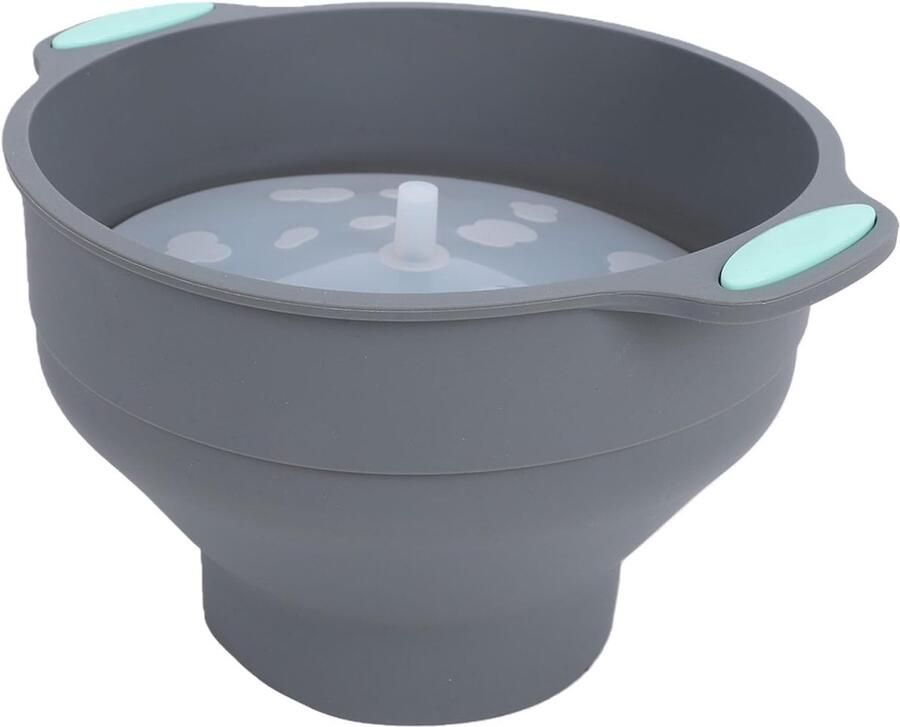Popcorn Maker Magnetron Kom Snacks Maken Opvouwbaar Siliconen Gezinsformaat Zwart