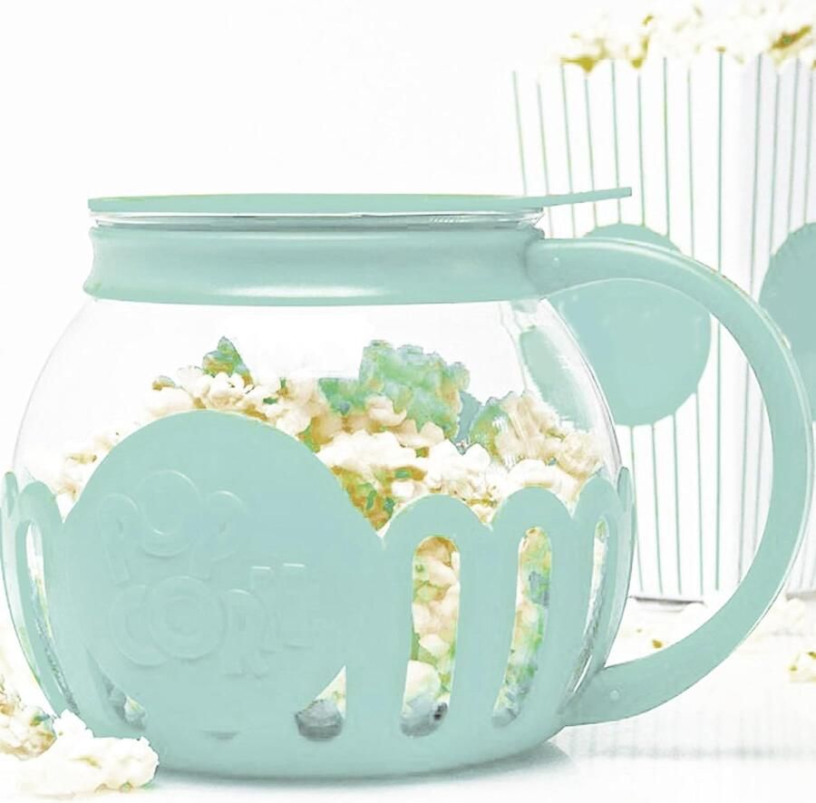Popcorn Maker Magnetron Popcorn Snacks Maken Vaatwasmachinebestendig Deksel 213 Liter Blauw