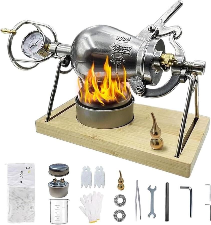 Popcorn Maker Popcorn Kanon Verse Snacks Maken Dubbele Veiligheidsklep 1 Liter Zilver