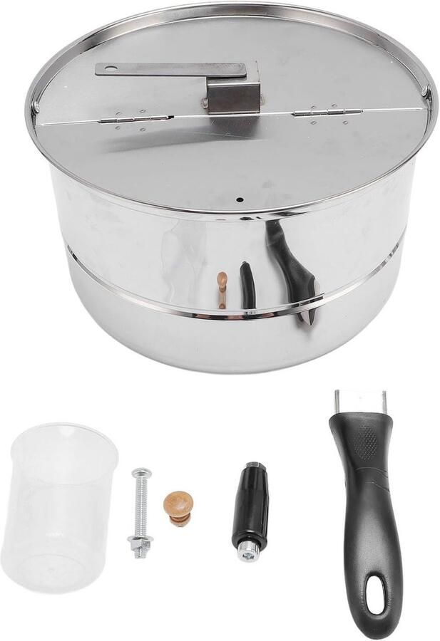 Popcorn Maker Popcorn Pan Filmavonden Thuis Handslinger Bediening 28x16.5cm Zilver