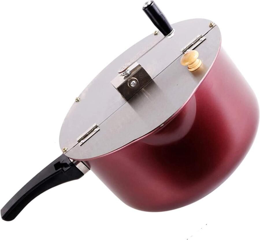 Popcorn Maker Popcorn Pan Thuisbioscoop Ervaring Ingebouwd Roersysteem 6 Liter Capaciteit Zilver
