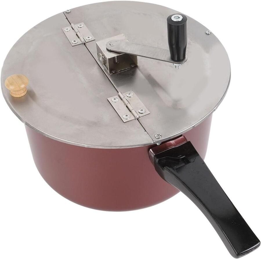 Popcorn Maker Popcorn Popper Thuis Filmavonden Handbediende Roestvrij Staal 28.5 cm Zilver