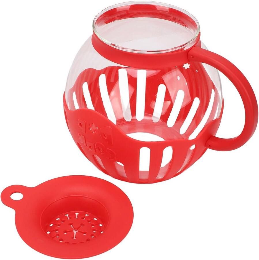 Popcorn Maker Popcorn Pot Thuis Snacks Maken Dubbel Functie Deksel 2.13 Liter Rood