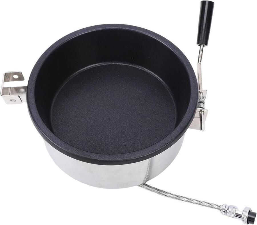Popcorn Maker Popcorn Pot Thuisfilmavond Roestvrij Staal Grote Capaciteit Zilver