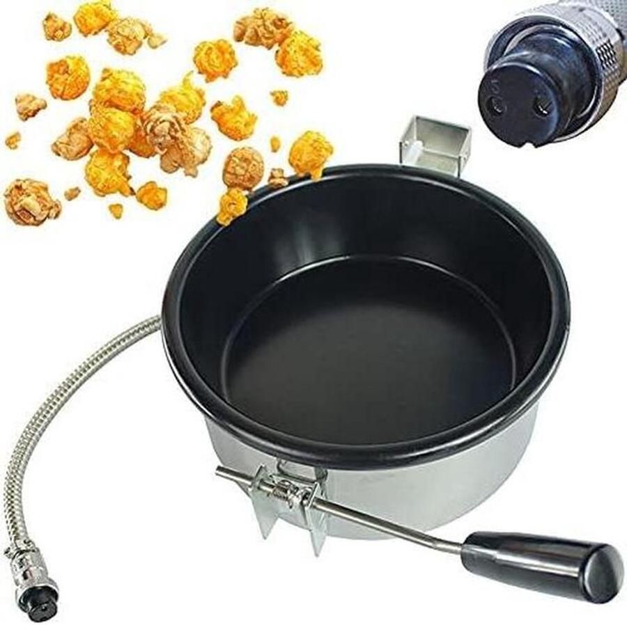 Popcorn Maker Pot Vervangende Pan Familie Snacks Maken Anti-Scorch Ontwerp 8 oz Capaciteit Zilver