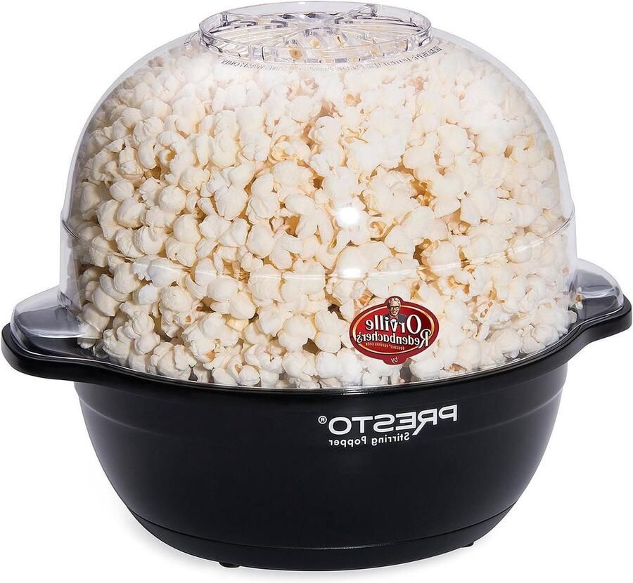 Popcorn Maker Snack Maker Thuis Films Kijken Ingebouwde Boter Smelter 6 Ounce Capaciteit Zwart