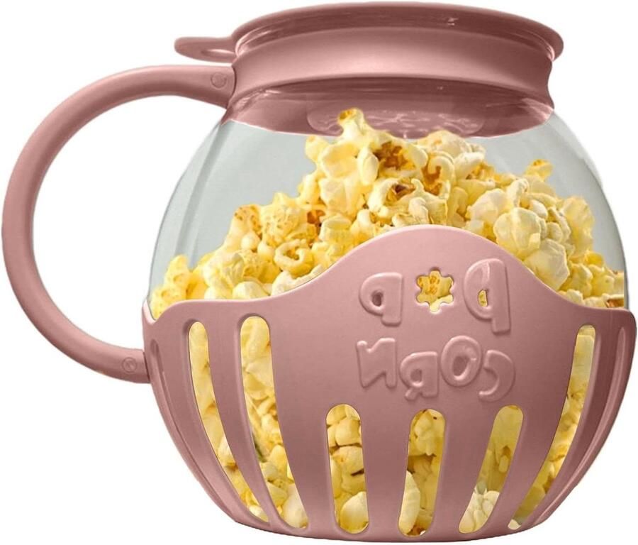 Popcorn Maker Snack Maker Thuis Snacks Maken Vaatwasmachinebestendige Kom 213 Liter Capaciteit Roze
