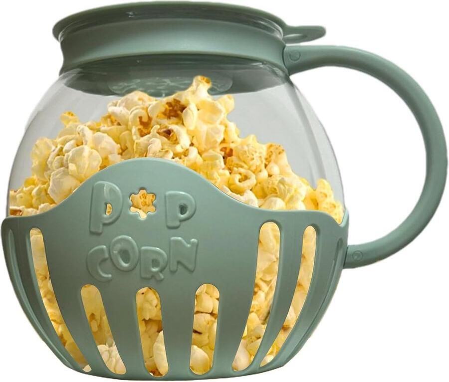 Popcorn Maker voor Magnetron van Borosilicaatglas met Deksel