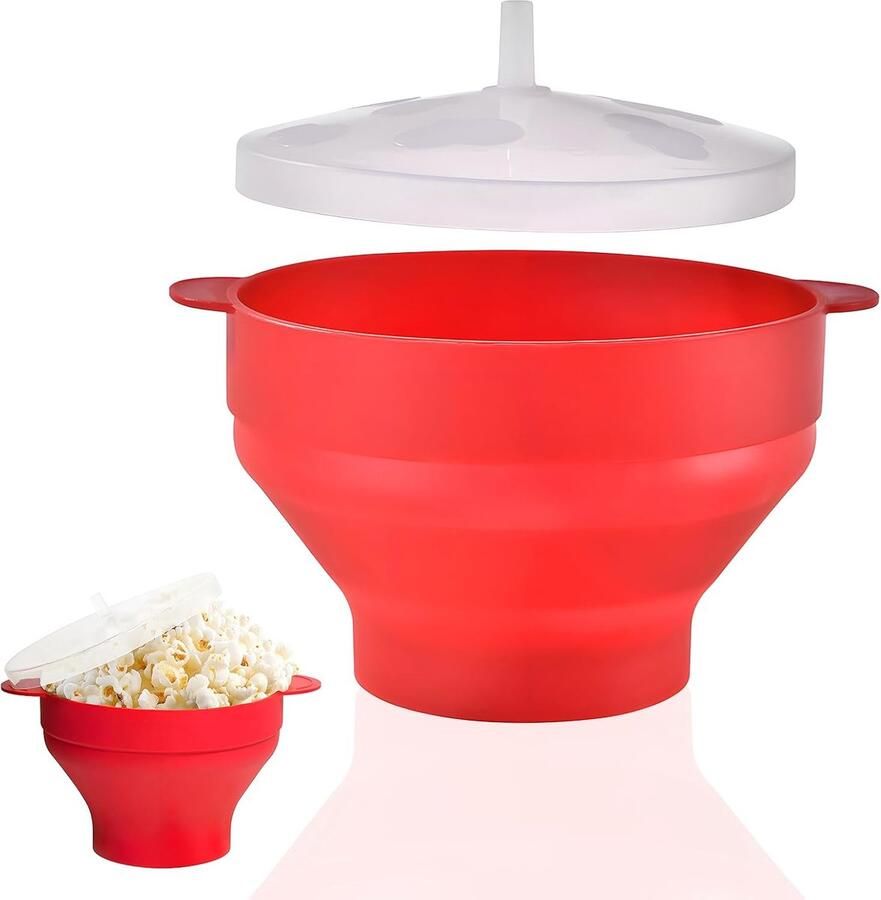 Popcorn Maker Vouwbare Silicone Popcornhouder BPA-vrij Popcornpot voor Magnetron Ideaal voor Thuis Keuken en Feesten