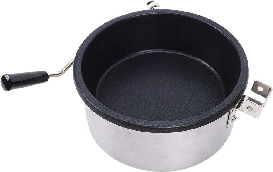 Popcorn Pan Popcorn Maker Popper Filmavond Thuis Roestvrij Staal Grote Capaciteit Zilver
