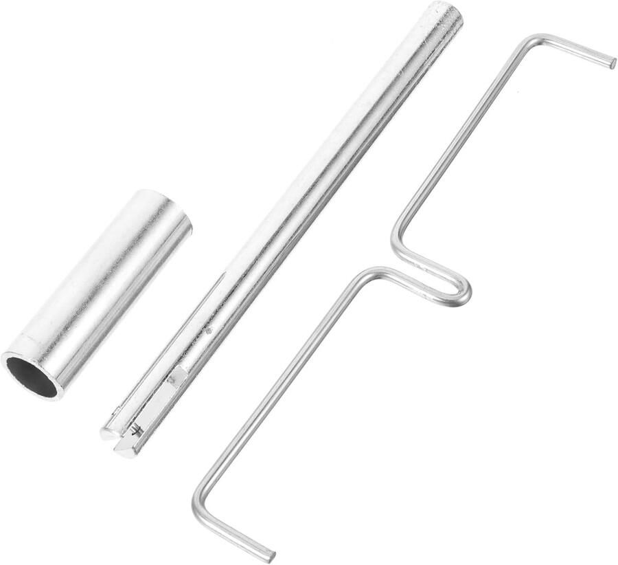 Popcorn Roerstaaf Mixer Popcorn Machine Onderdeel Gelijkmatige Popcorn Stevige IJzeren Constructie 155 x 25 cm Zilverkleurig