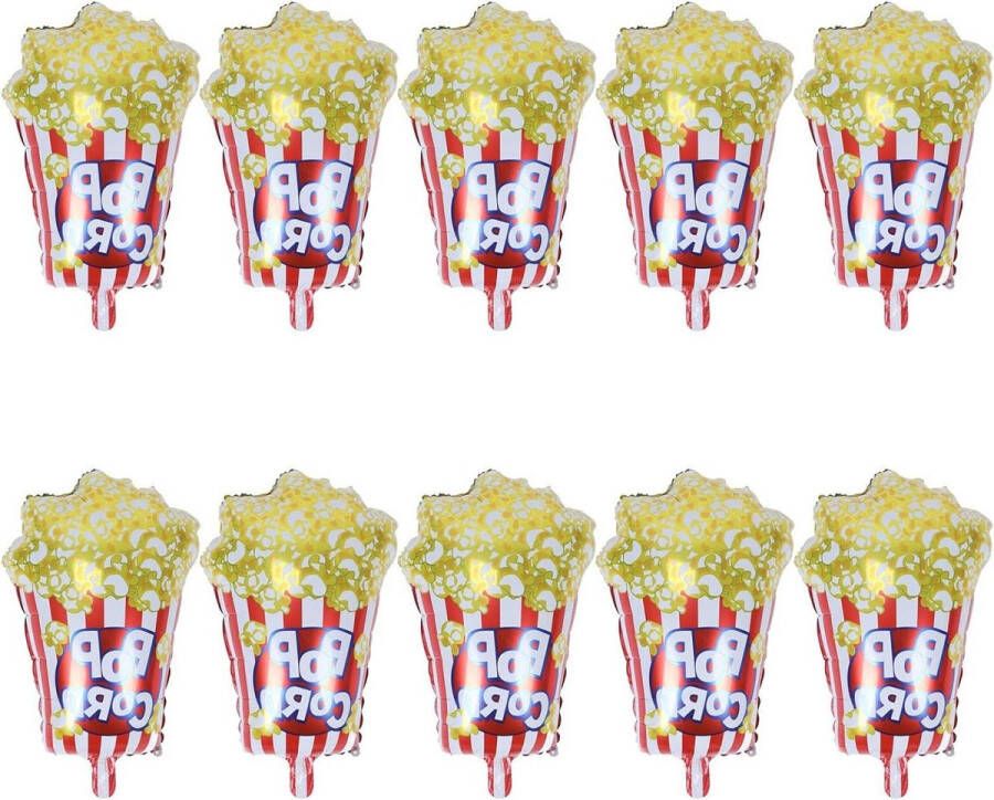 Popcornballonnen 10 stuks popcorn decoraties feestdecoraties bioscoop carnavalsballonnen popcorn feestdecoraties
