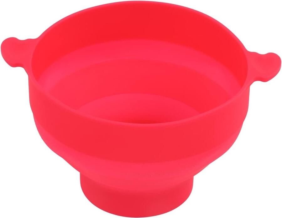 Popcornkom Magnetron Snack Maker Thuis Films Kijken Opvouwbaar Siliconen Ontwerp Compact Opbergen Roze Rood
