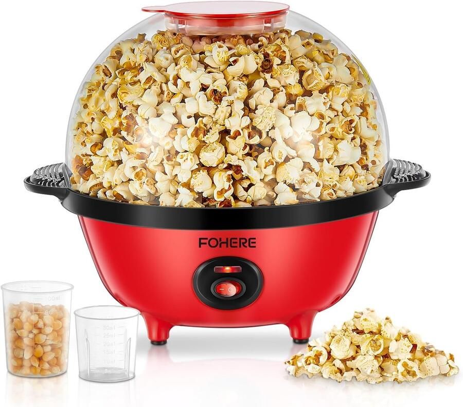 Popcornmachine 4l Compact formaat Snel en eenvoudig popcorn maken Ideaal voor filmavonden
