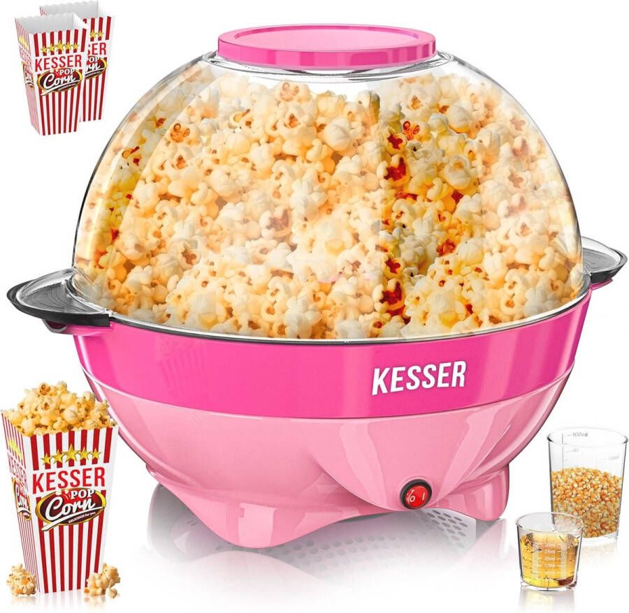 Popcornmachine 800 Watt 5 Liter met Deksel en Antiaanbaklaag
