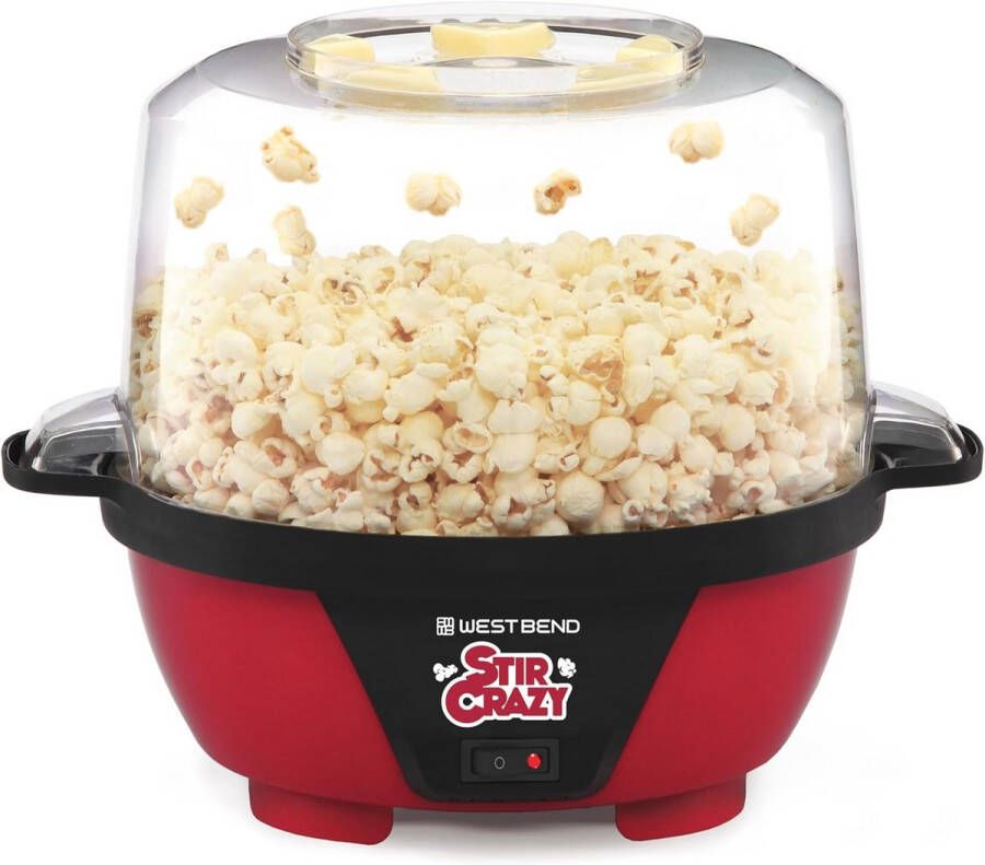 Popcornmachine Elektrisch Hot Oil Popper met Grote Deksel en Opbergfunctie 6-Quart