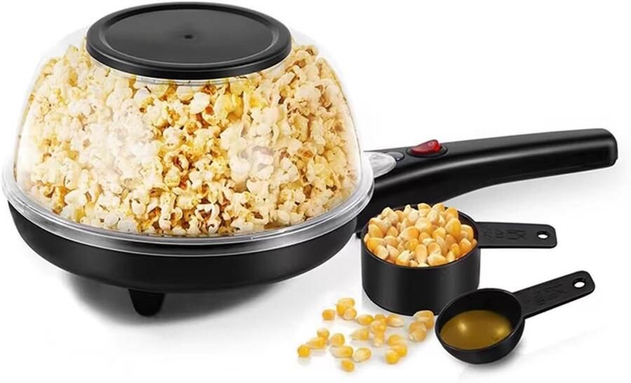 Popcornmachine Elektrisch Popcornmaker Heetelucht Snacks Maken Hoge Snelheid Compact Ontwerp One Color
