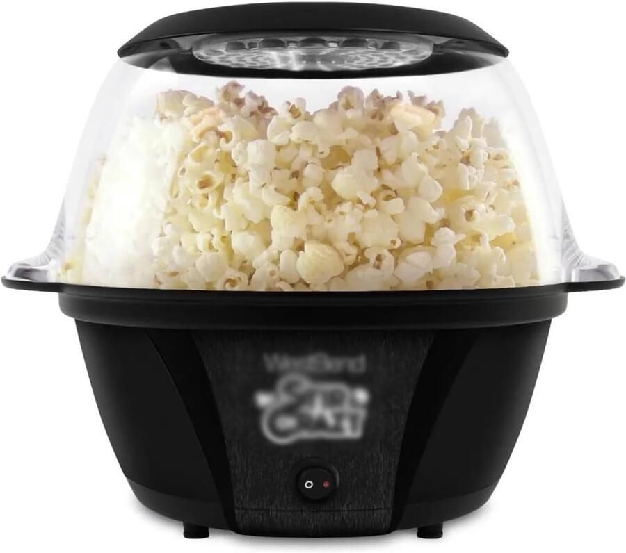 Popcornmachine Elektrisch Popcornmaker Keuken Thuis Popcorn Maken Met Roerstaaf 6 Liter Capaciteit Wit