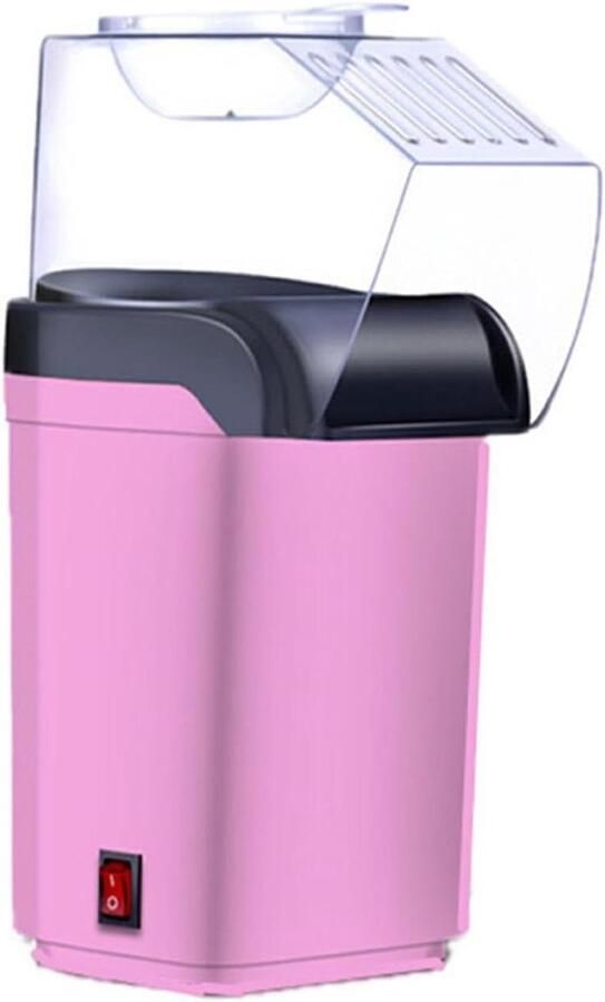 Popcornmachine Hete lucht machine Feestjes thuis Snelle bereiding 1200 Watt Roze