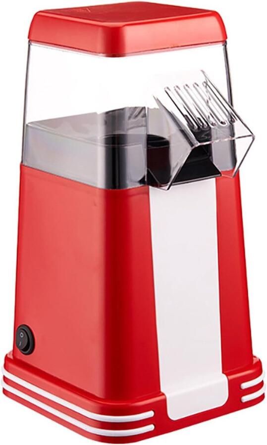 Popcornmachine Heteluchtmachine Maïsuitrusting Thuisfilms Kijken Automatisch Ontwerp 15.5 x 15.5 x 30 cm Wit