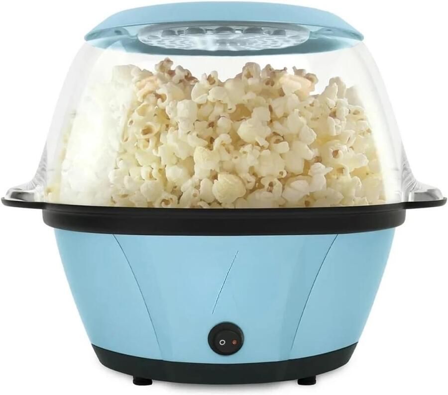 Popcornmachine Popcornmaker Filmavond Thuis Roerstaaf Technologie 4 Liter Blauw