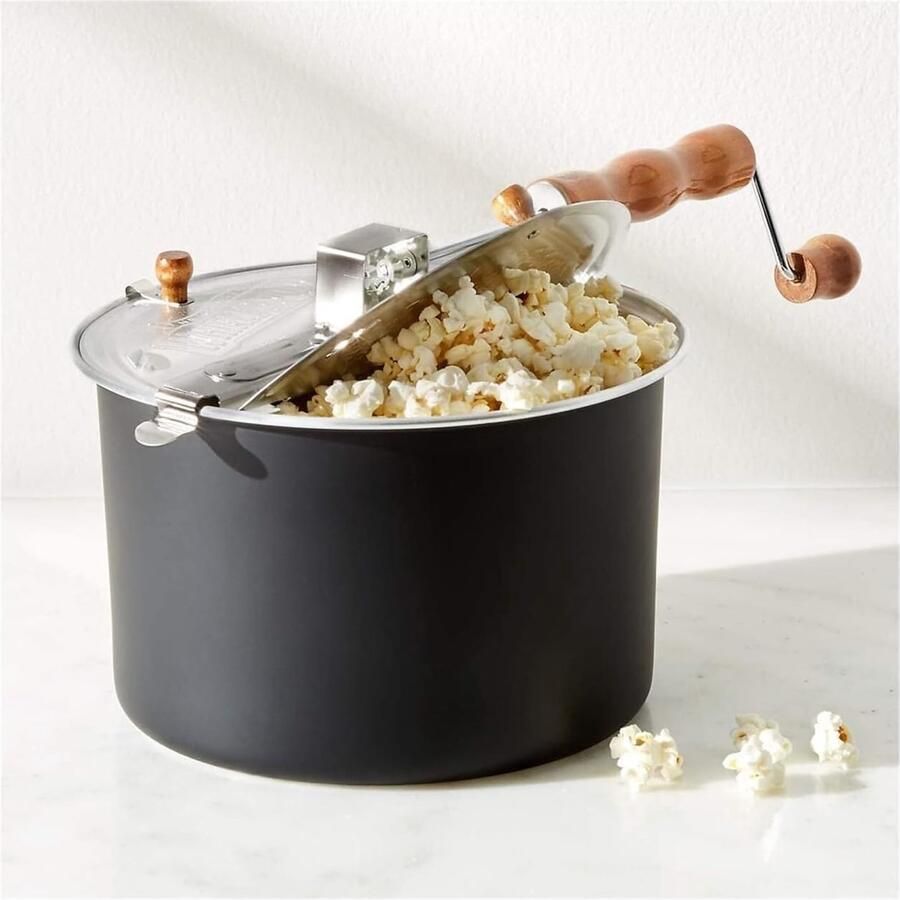 Popcornmachine Popcornmaker Hetelucht Filmavond Thuis Roestvrijstalen Rvs 6 Quarts Zilver