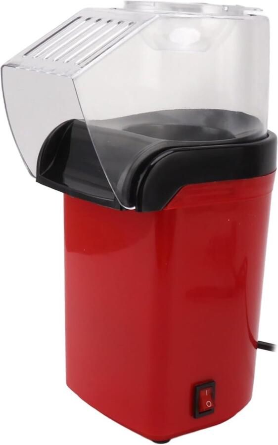 Elektrische Popcornmachine Mini Popper Thuis Snacks Maken Snel & Eenvoudig 1200 W Rood