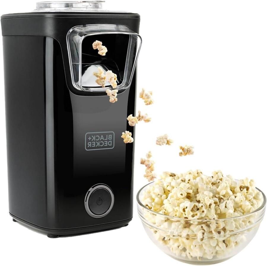 Popcornmachine Popcorn maker Snacks Maken Zonder Olie 1100 Watt Zwart