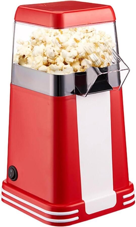 Popcornmachine Snackmaker Thuisbioscoop avond Hete lucht technologie 15.5x15.5x30 cm Wit
