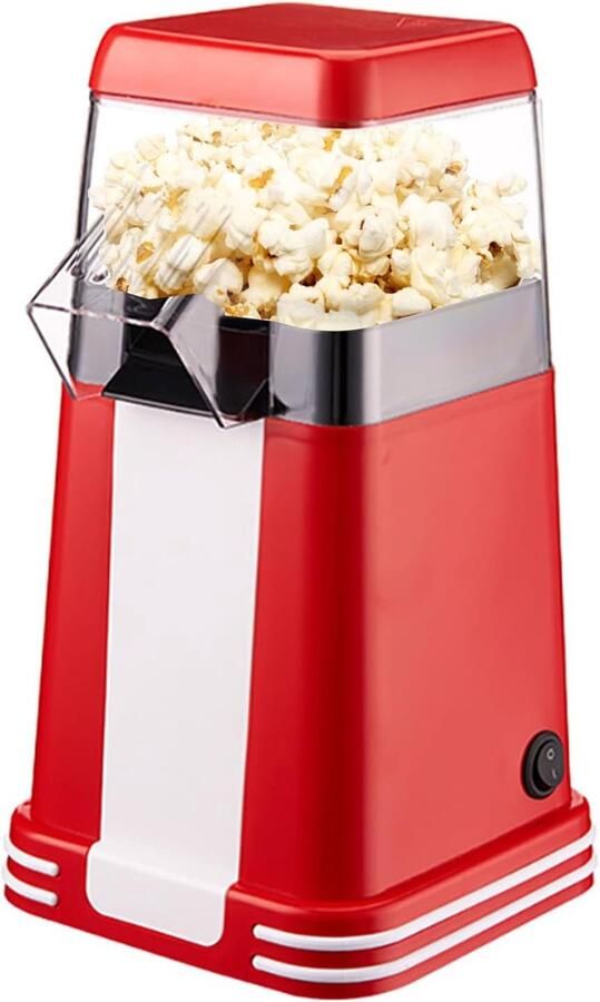Popcornmachine Snackmaker Thuisbioscoop Hete lucht 15.5 x 30 cm Wit
